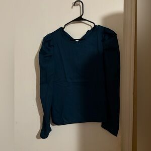 Shein teal blouse